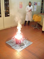 Feuer und Schall im Chemie Labor